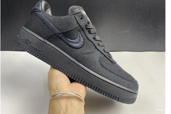 1 Low Black Air Force Stussy Nike CZ9084-001 0204